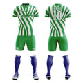 Men's Youth Custom Any Name & Number Logo Soccer Jersey Shorts Kids Kits Green White