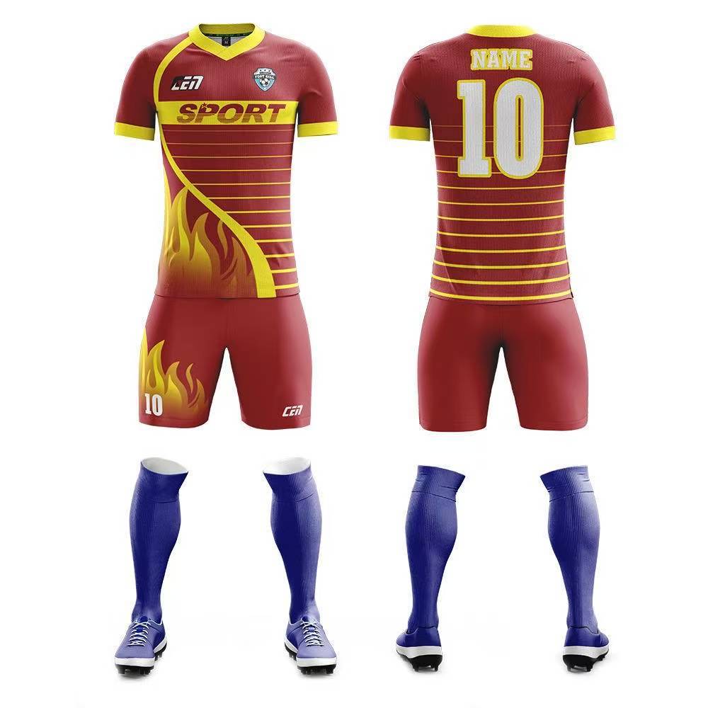 Men's Youth Custom Any Name & Number Logo Soccer Jersey Shorts Kids Kits Orange