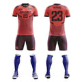 Men's Youth Custom Any Name & Number Logo Soccer Jersey Shorts Kids Kits Orange Brown