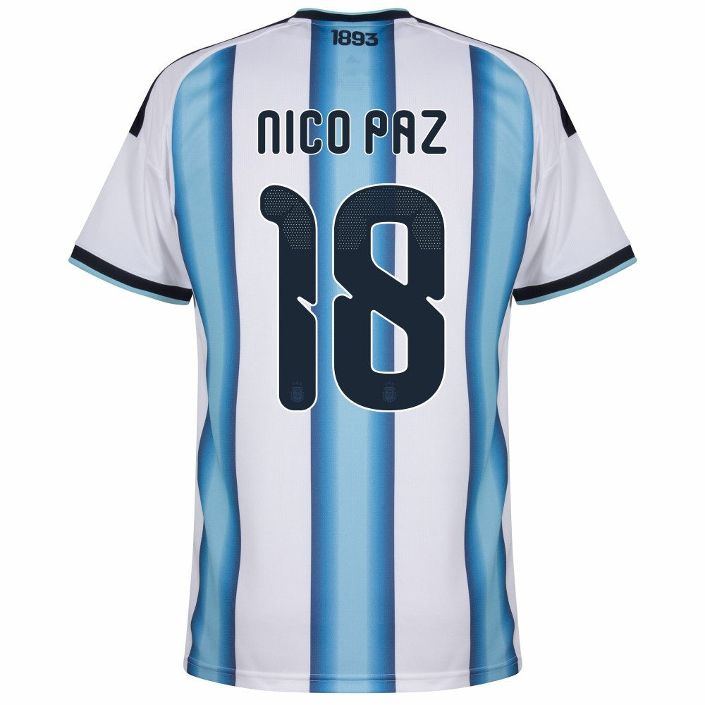 Argentina Nico Paz 18 2026 Home Jersey