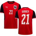 Austria Patrick Wimmer 21 2026 Home Jersey