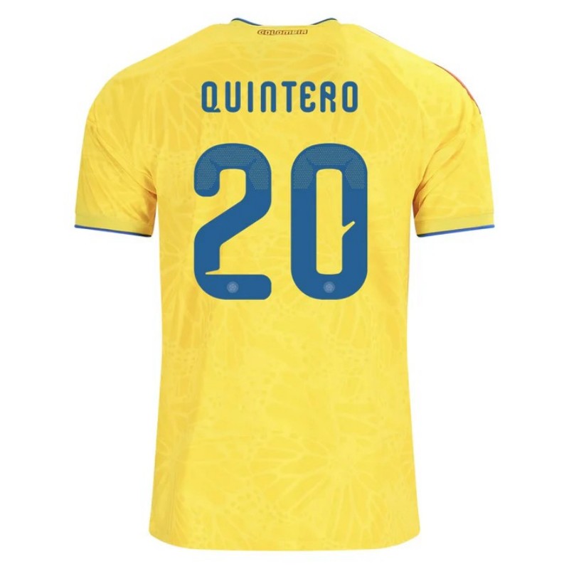 Colombia Juan Fernando Quintero 20 2026 Home Jersey