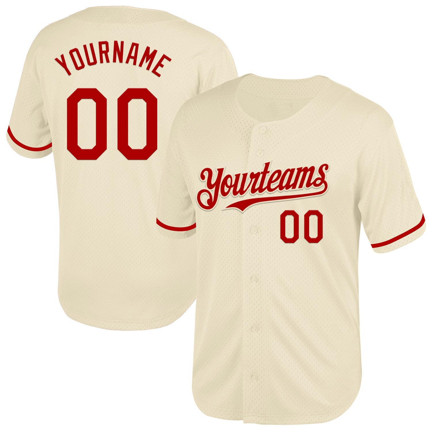 Custom Baseball Jersey Personalized Cream Stitched