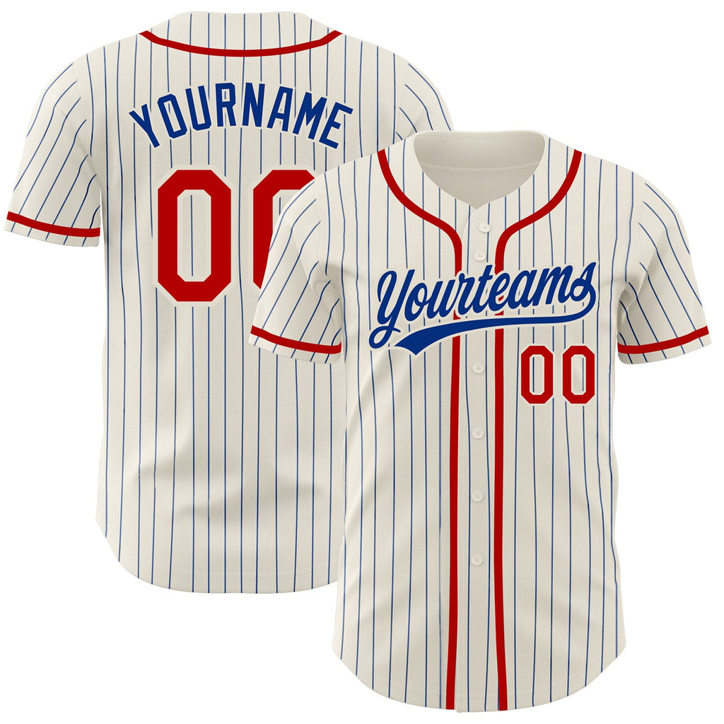 Custom Baseball Jersey Personalized White Pinstripe Stitched