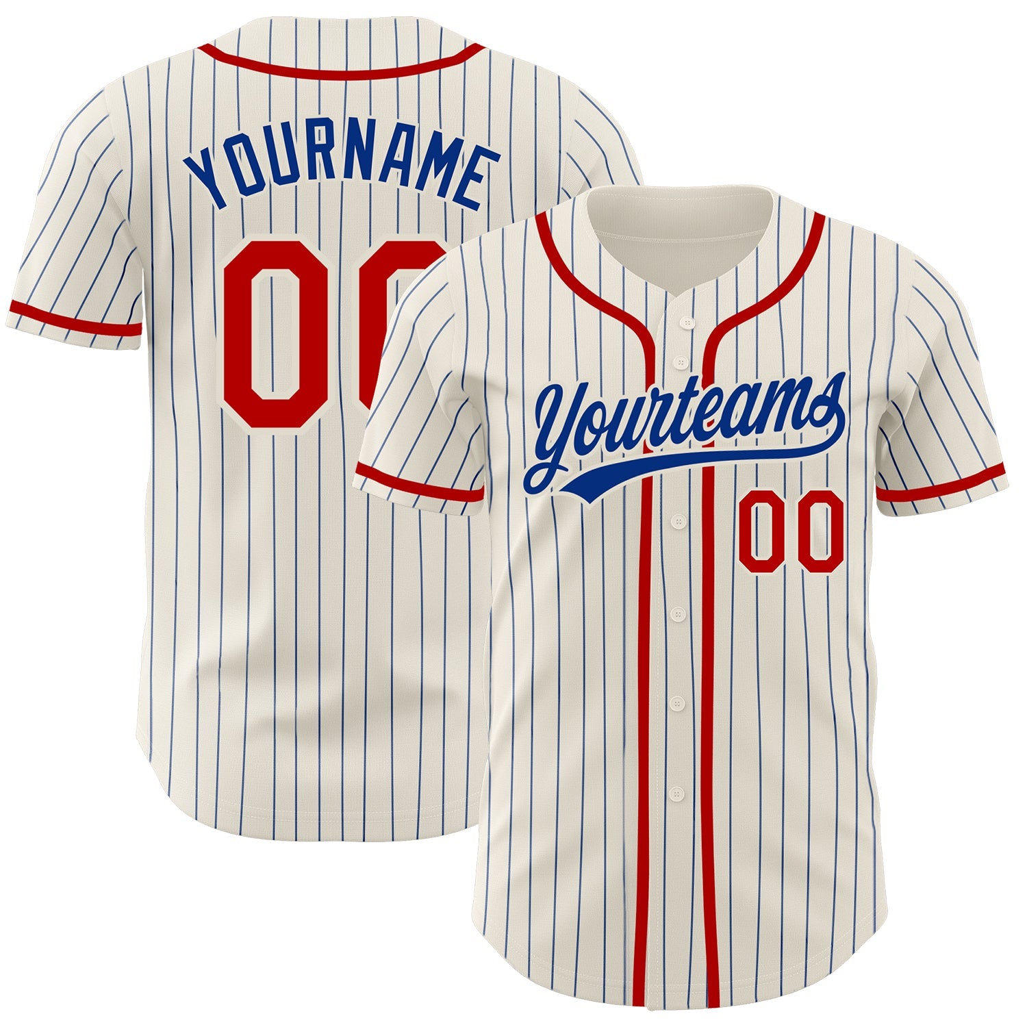 Custom Baseball Jersey Personalized White Pinstripe Stitched