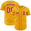 Custom Football Jersey Personalized Gold Stitched