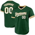 Custom Baseball Stitched Mesh Pullover Jersey Green