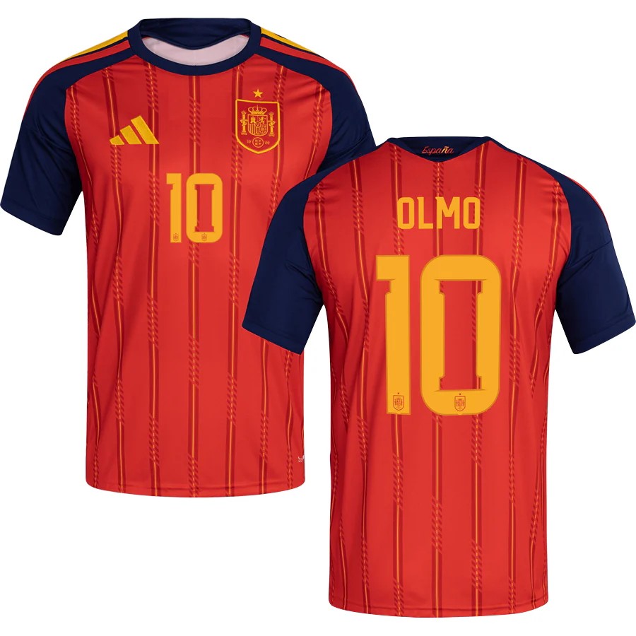 Spain Dani Olmo 10 2026 Home Jersey