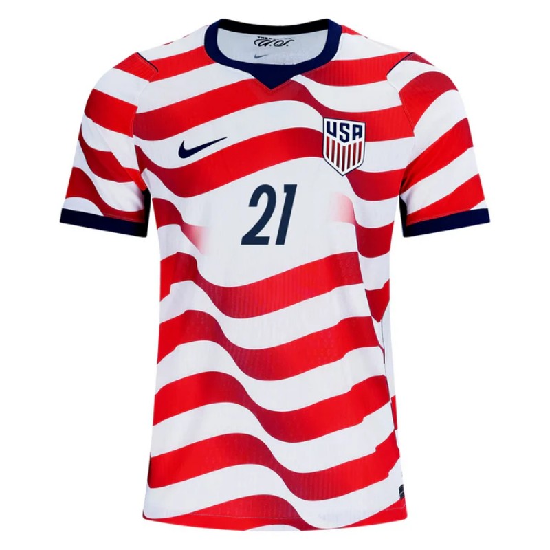 USA Timothy Weah 21 2026 Home Jersey