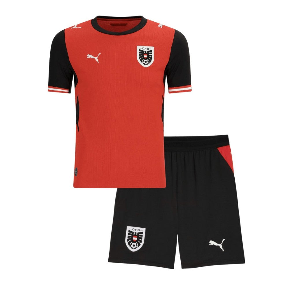 Youth Austria Home Jersey & Shorts Kids Kits