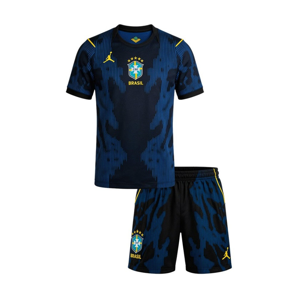 Youth Brazil Away Jersey & Shorts Kids Kits