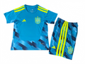 Youth Spain Blue Goalkeeper Jersey & Shorts Kids Kits